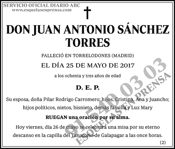 Juan Antonio Sánchez Torres